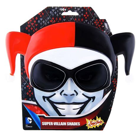 Sunstaches DC Comics Harley Quinn Sunglasses, Party Favors, .